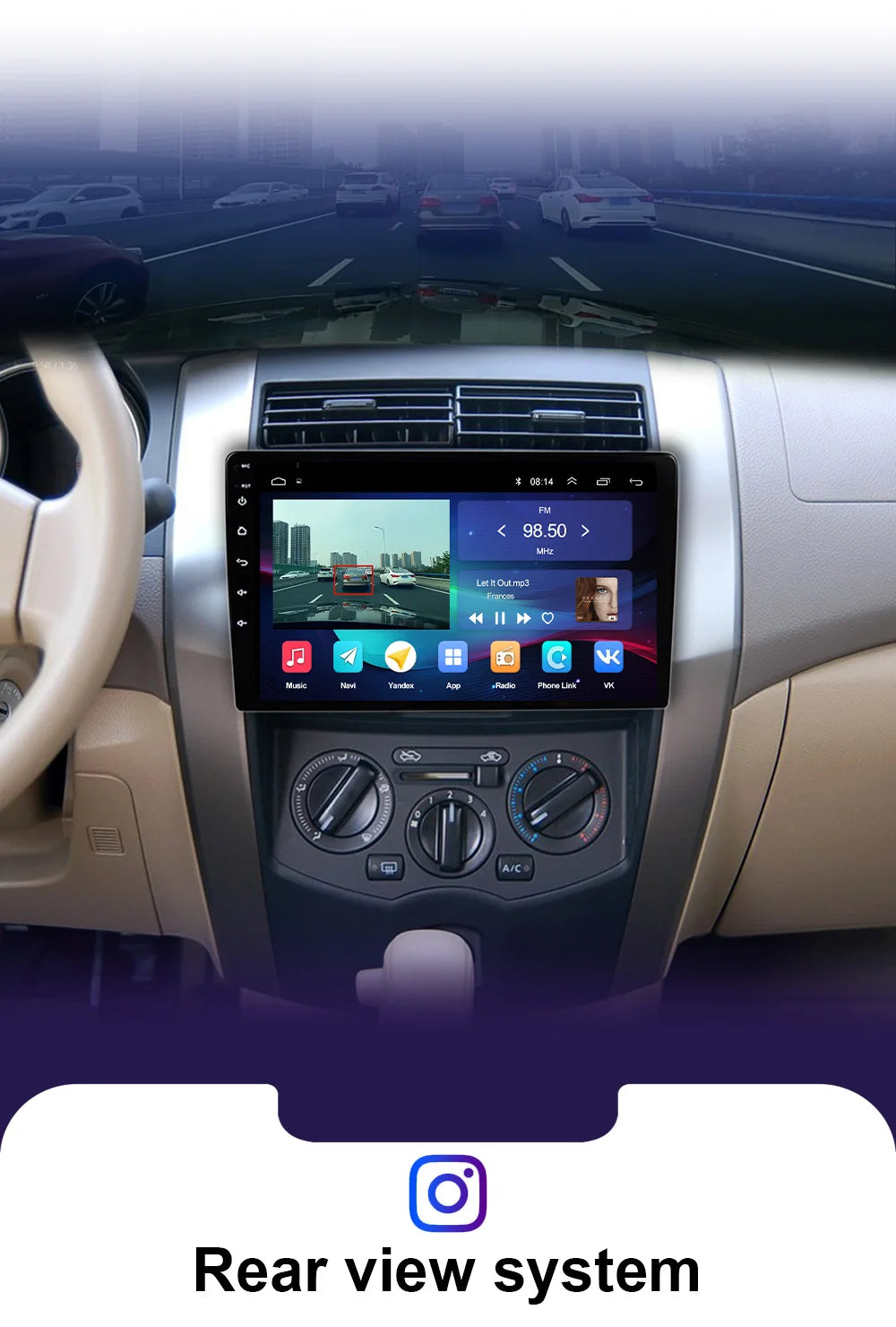 Radio de coche reproductor de vídeo Multimedia AutoRadio navegación GPS