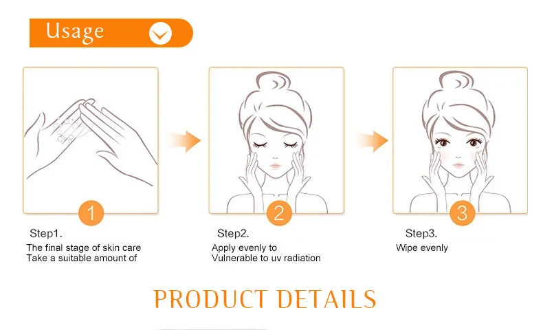 Protector solar Facial y corporal, crema solar blanqueadora,