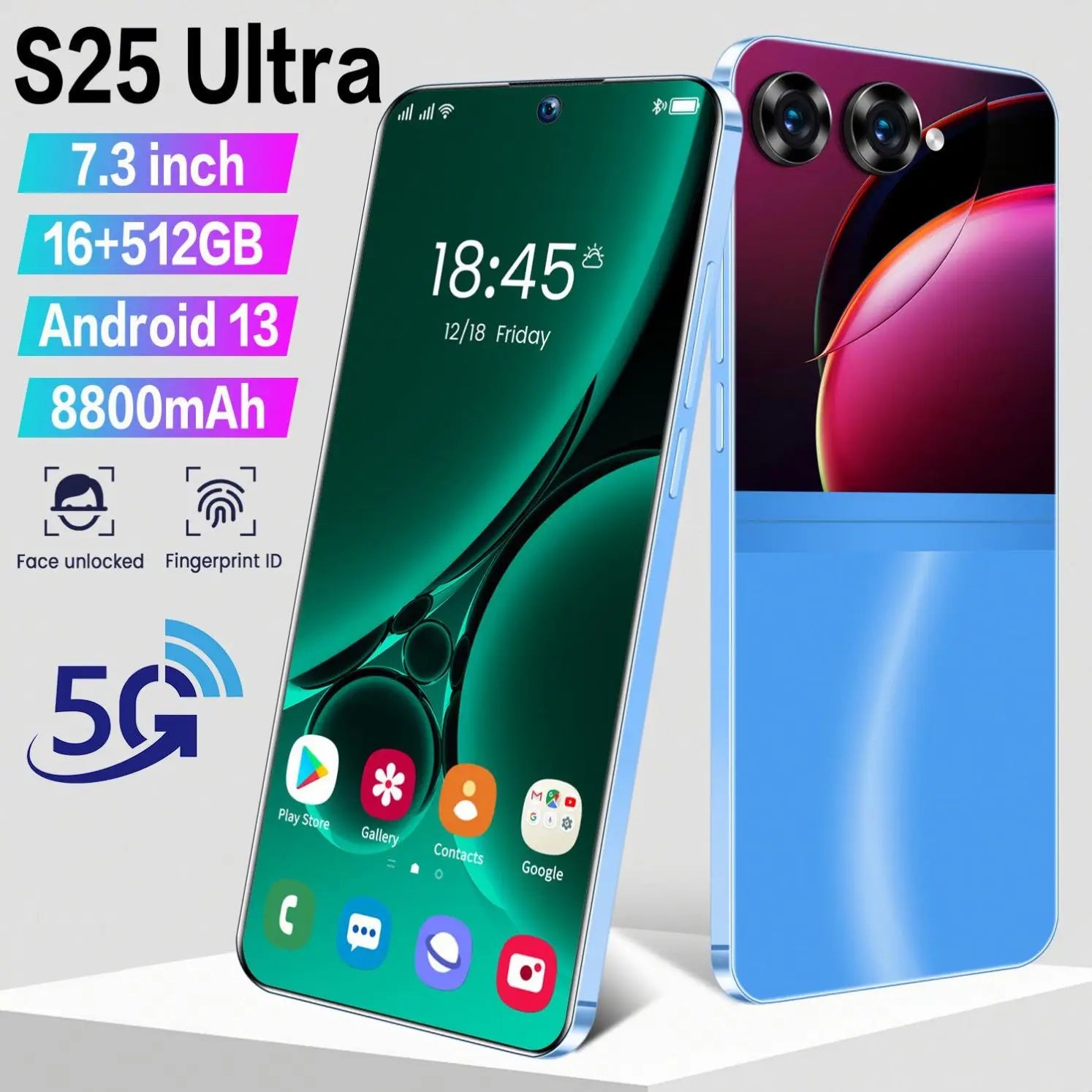 S25 ultra 6,7 pulgadas Teléfono móvil Android Smartphone