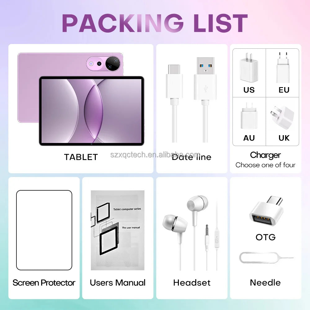 Pad9  Android 15 Tablet PC 4G + 5G 16GB RAM