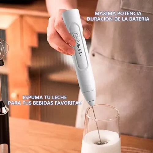 Batidora Eléctrica Portátil Recargable para Leche y Café