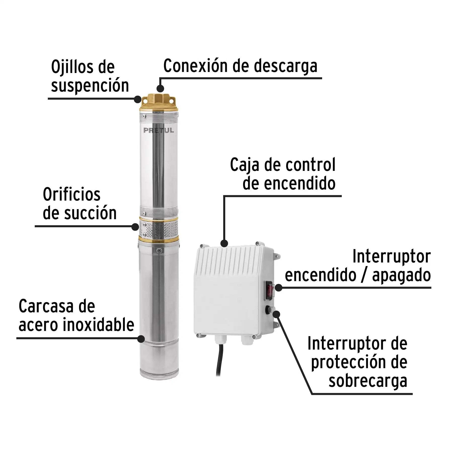Bomba de bala sumergible 28204/4LMP 3/4HP