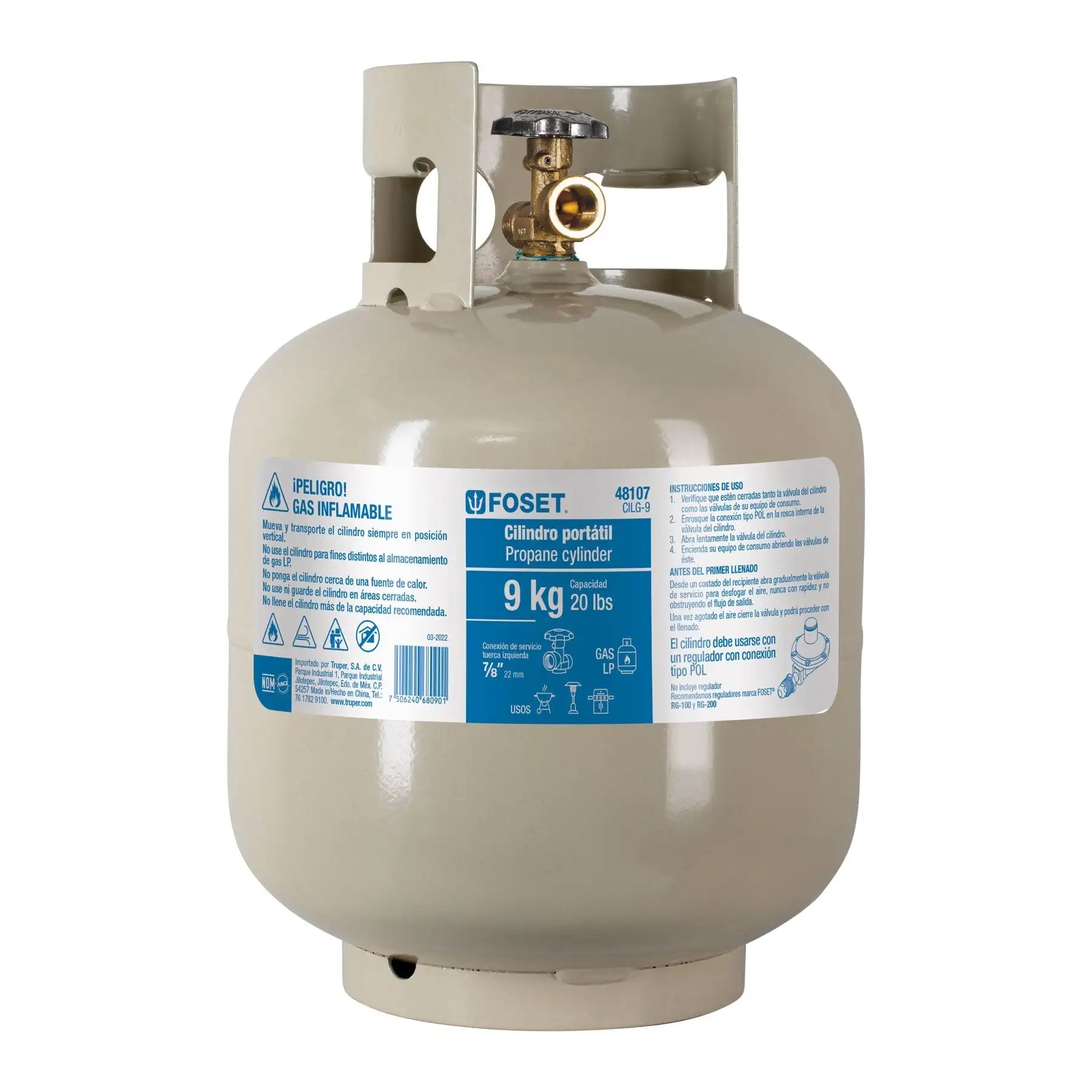 Cilindro de Gas LP de 9 kg