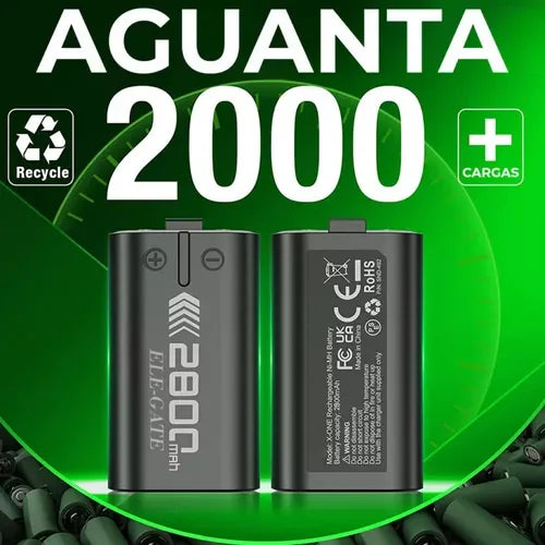 Cargador de 4 Baterías para X B S/x 4 Baterías de 2800 mAh Negro