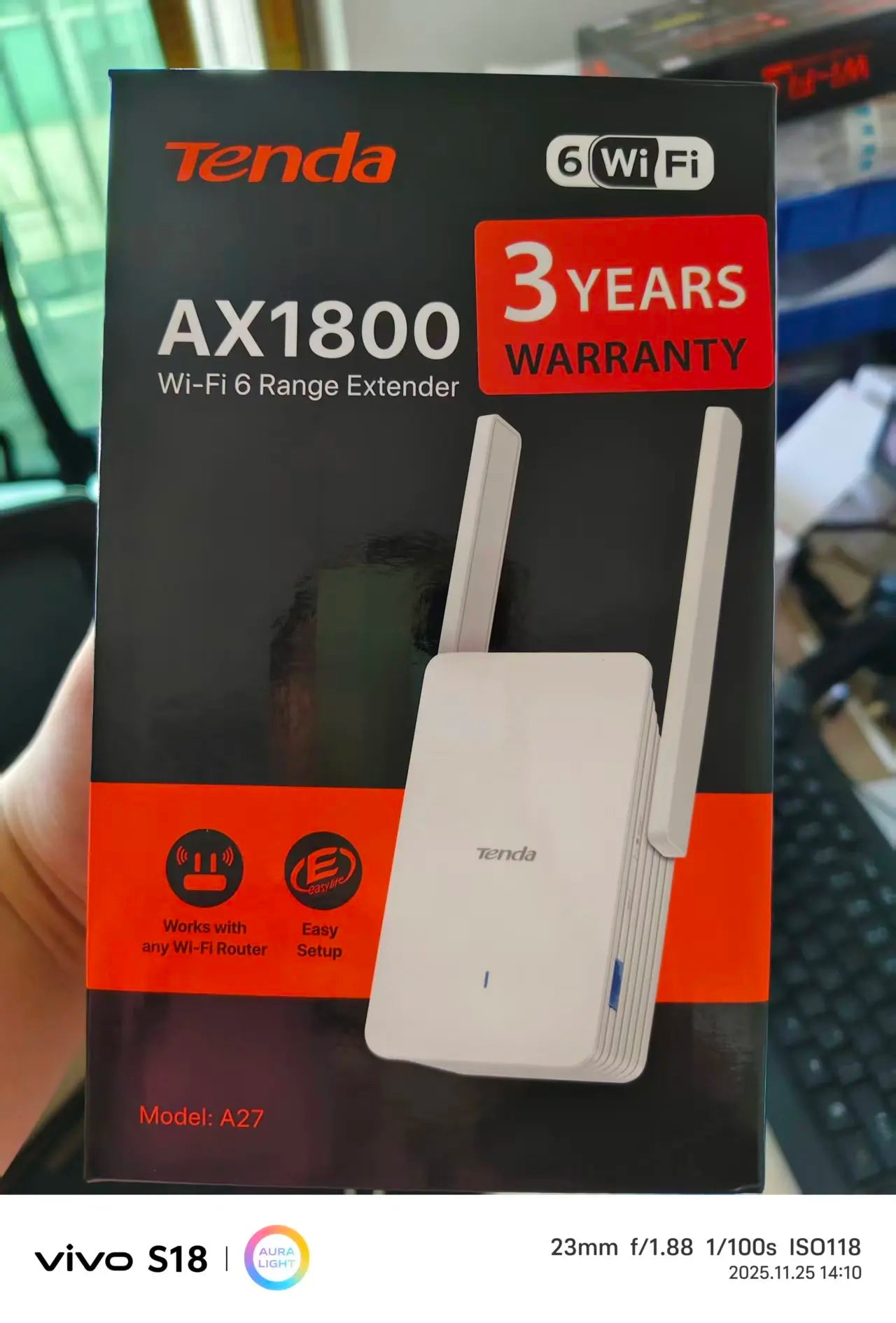 Extensor de Rango Wi-Fi 6 Tenda