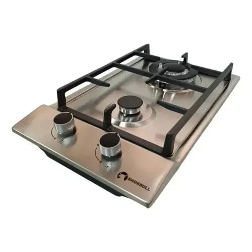 Estufa de Acero Inoxidable de 2 Quemadores Shorbull