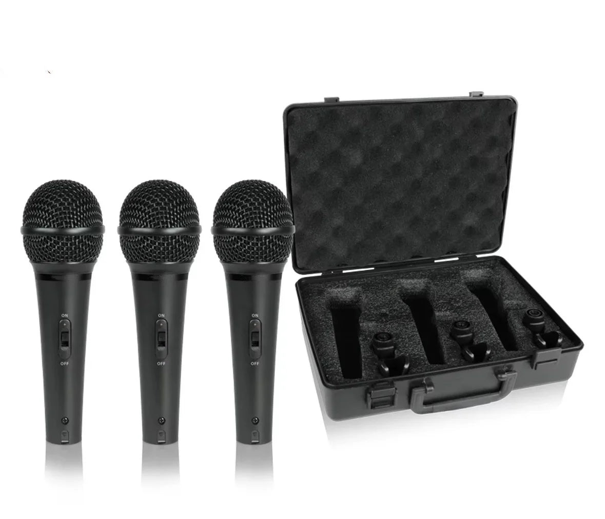 Kit de micrófono dinámico profesional de 3 piezas