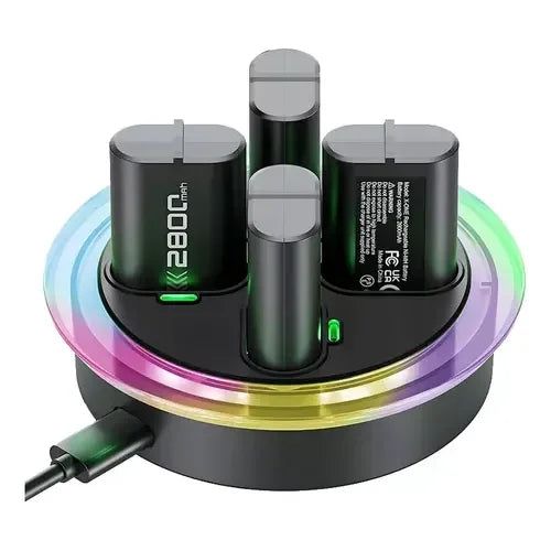 Cargador de 4 Baterías para X B S/x 4 Baterías de 2800 mAh Negro