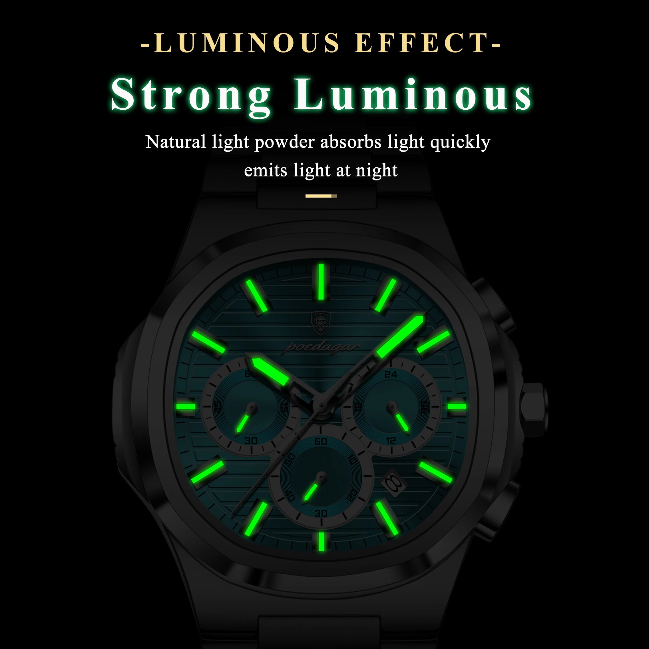 Reloj de Cuarzo Luminoso para Hombre