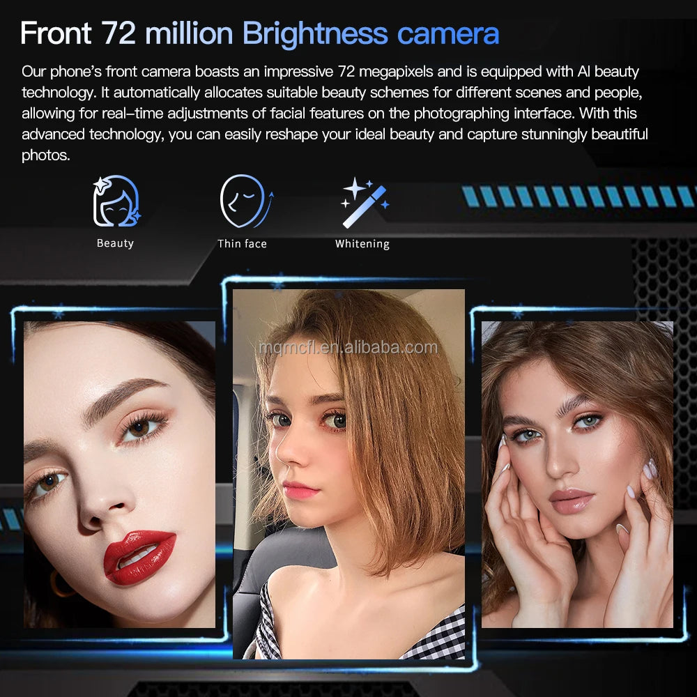 teléfono inteligente 7,3 pulgadas 108mp HD