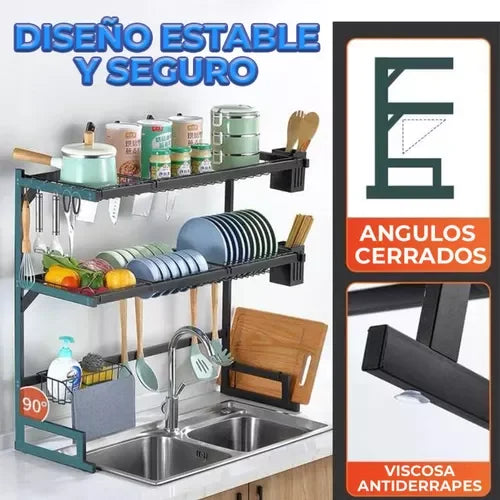 Escurridor de Cocina de Acero Inoxidable 80 Kg 85x80x30 Cm