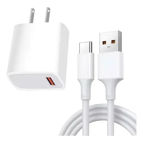 Cargador Rápido para Teléfonos Celulares con Cable Tipo-C de 18W