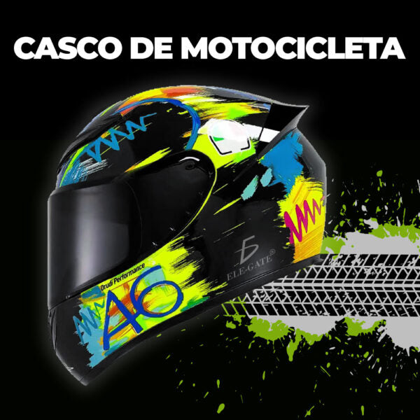 Casco De Seguridad Para Motociclista Certificado Para Hombre O Mujer Con Vicera Integral Retractil