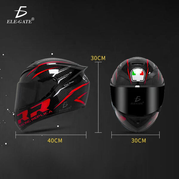 Casco De Seguridad Para Motociclista Certificado Para Hombre O Mujer Con Vicera Integral Retractil