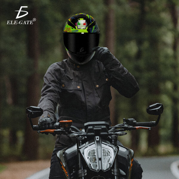 Casco De Seguridad Para Motociclista Certificado Para Hombre O Mujer Con Vicera Integral Retractil