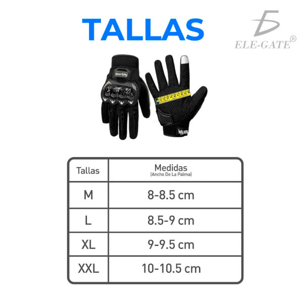Guantes De Motociclismo Con Protección Anticaídas Y Dedo Táctil