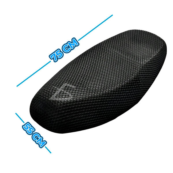 Funda Para Asiento De Moto Transpirable Con Velcro Y Resorte