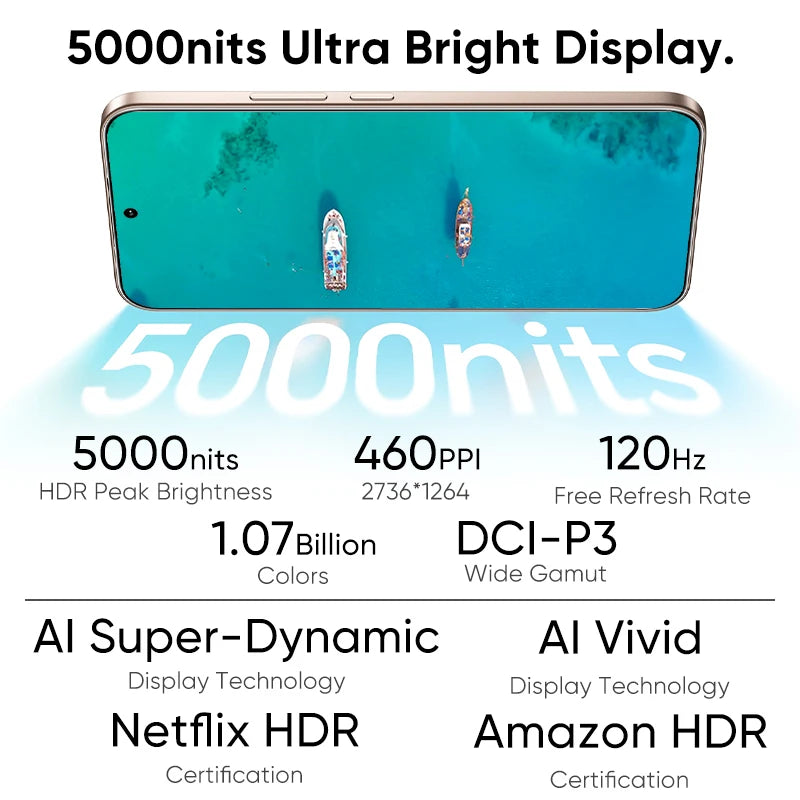 5G Smartphone 6,55 ''AMOLED 120Hz pantalla Snapdragon 7 Gen