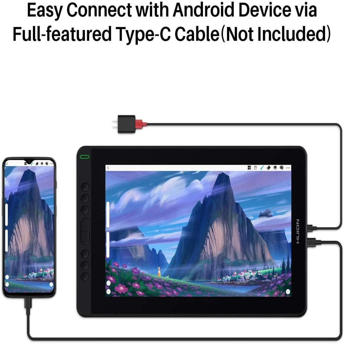 HUION Kamvas 13 tableta gráfica Monitor 120% sRGB