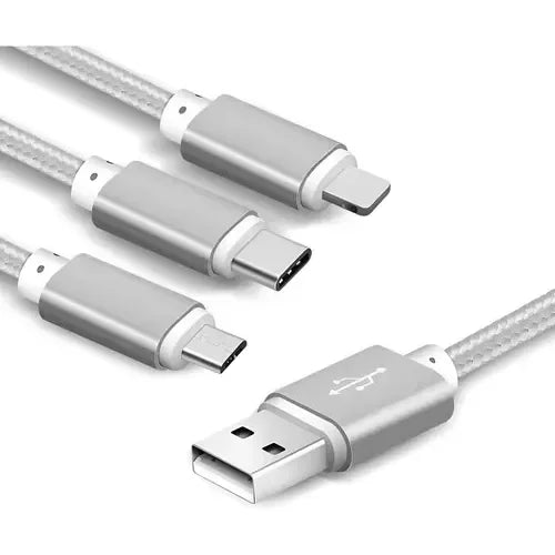 Cable de Carga para Celular Multimarca 3 en 1 Micro USB Tipo C