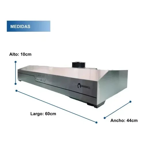Campana extractora empotrada de acero Shorbull de 60 cm