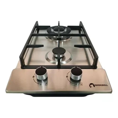 Estufa de Acero Inoxidable de 2 Quemadores Shorbull