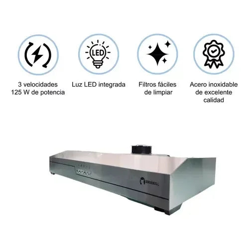 Campana Extractora Integrada de Acero Shorbull de 50 cm con Luz