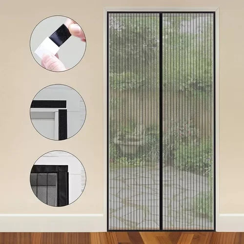 Puerta de pantalla magnética autosellante resistente