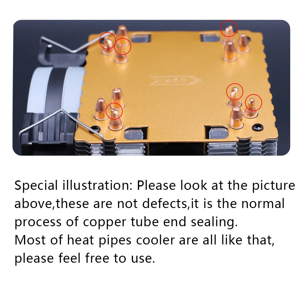 CPU ventilador radiador silencioso