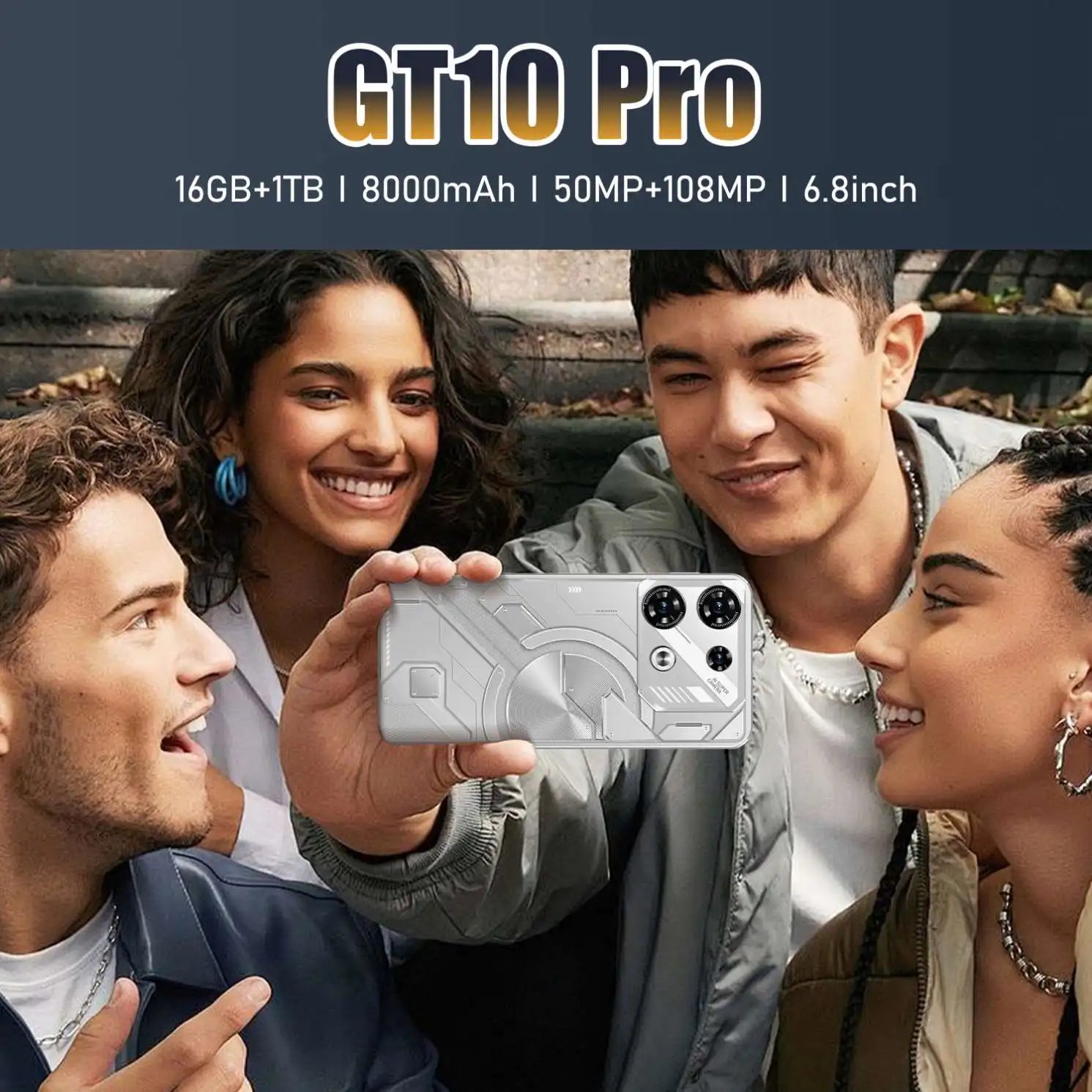 Teléfono Móvil 5G con Cámara de Alta Definición de 108MP, Teléfono Móvil Android