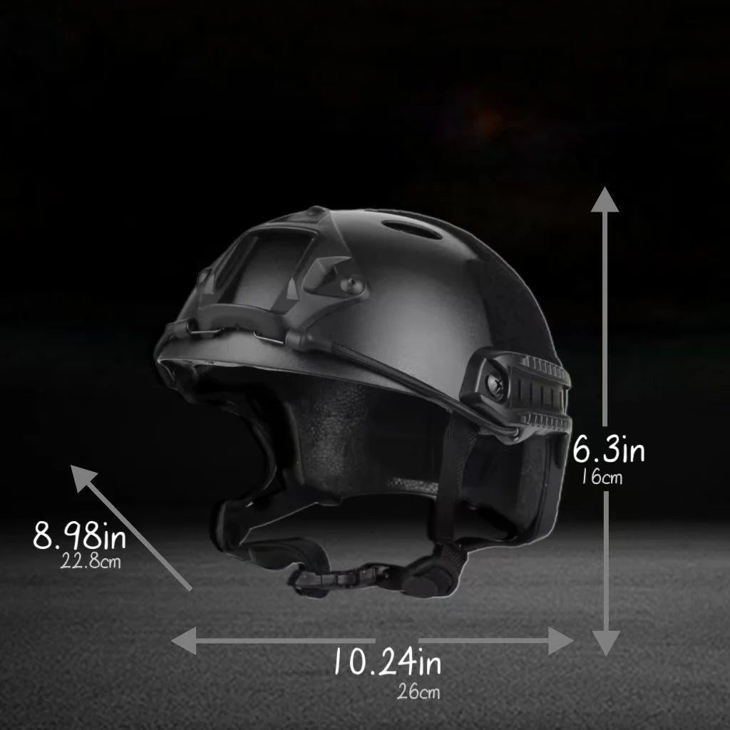 Set de Casco Táctico Integral con Máscara Protectora