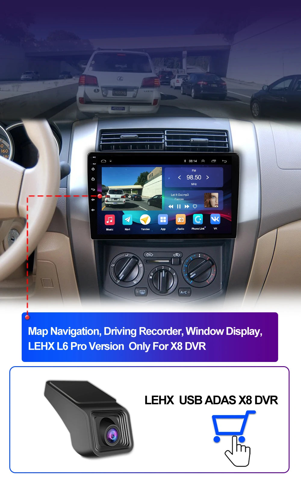 Radio de coche reproductor de vídeo Multimedia AutoRadio navegación GPS