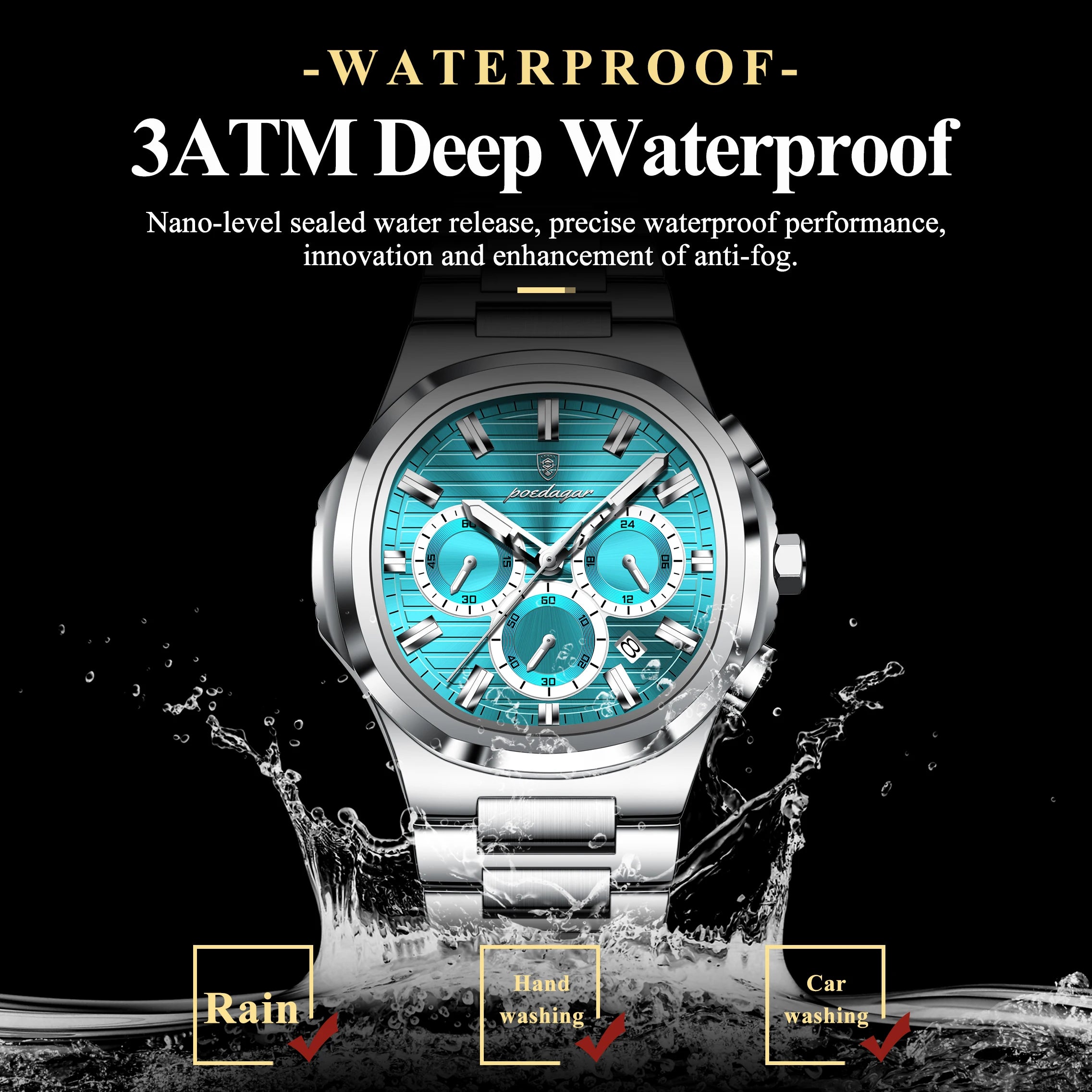 Reloj de Cuarzo Luminoso para Hombre