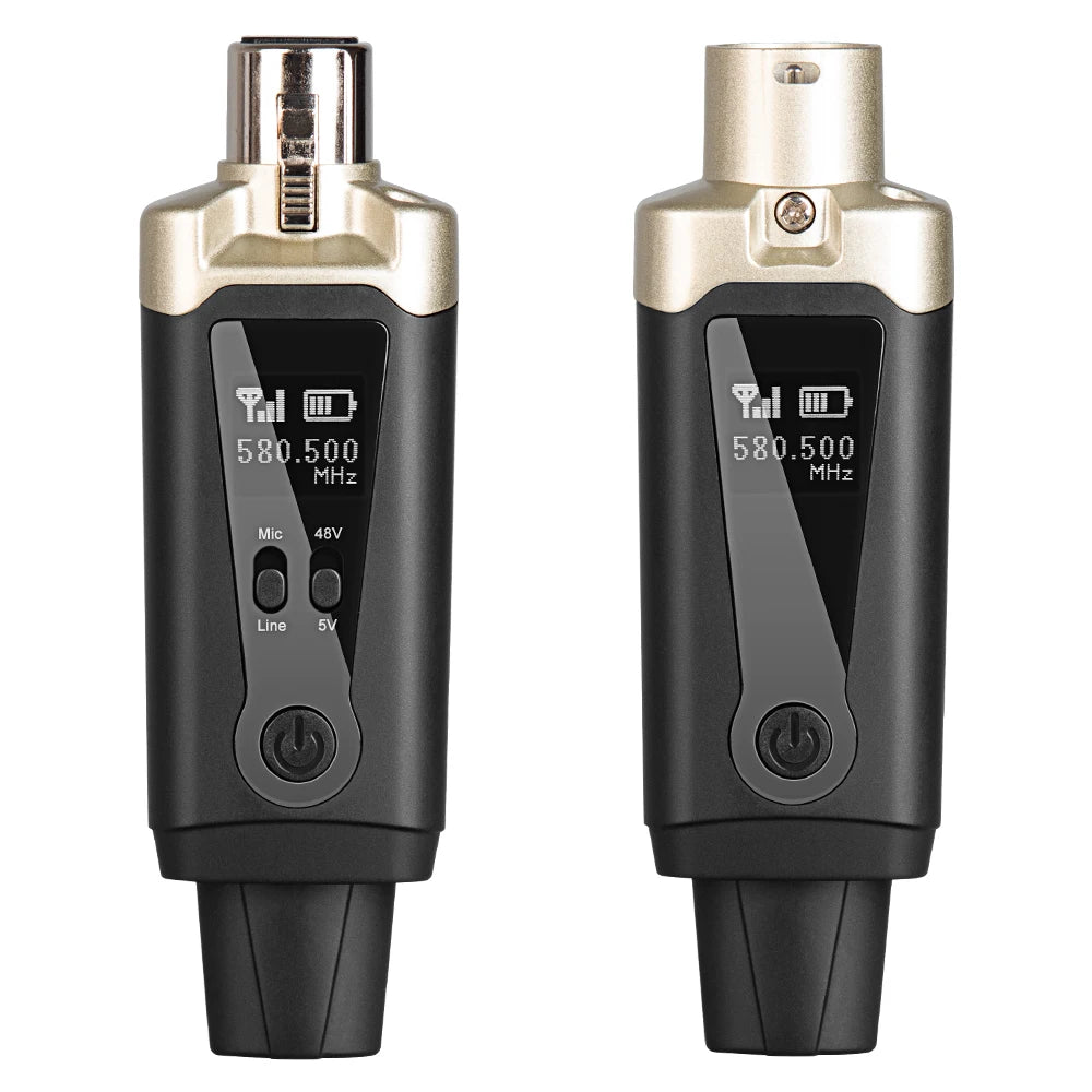 Sistema de Micrófono Inalámbrico UHF con Transmisor y Receptor XLR