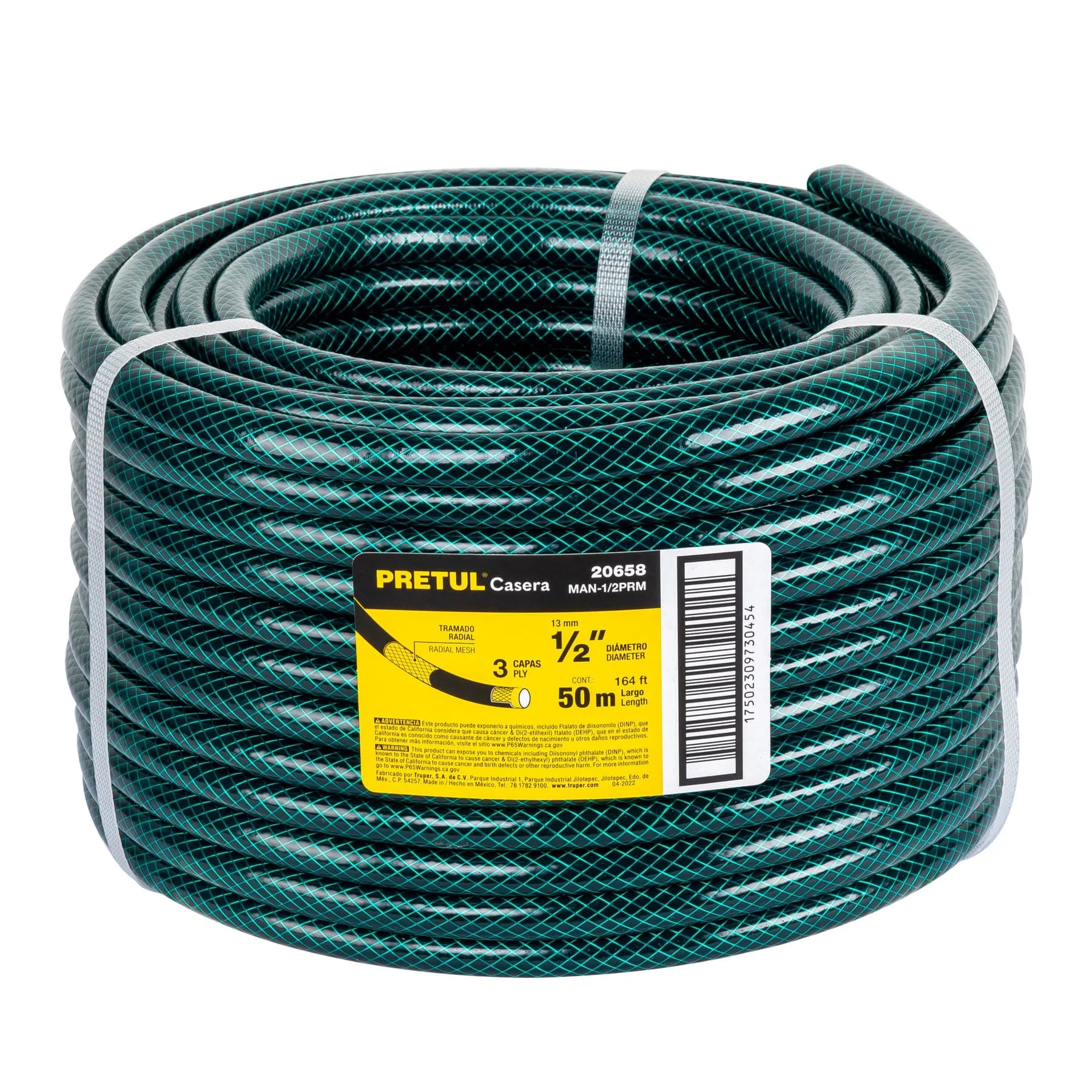 MAN-1/2PRM Carrete de Manguera de Jardín de 1/2\" y 3 Capas