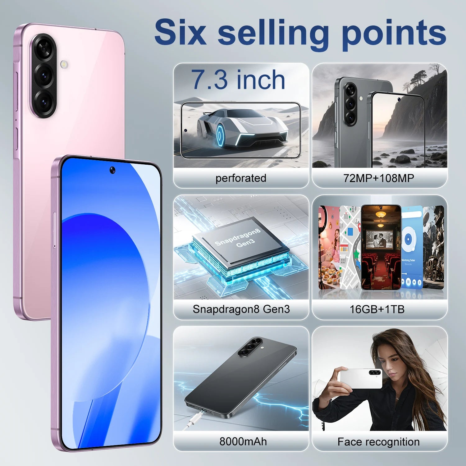 Smartphone 16GB + 1TB Android