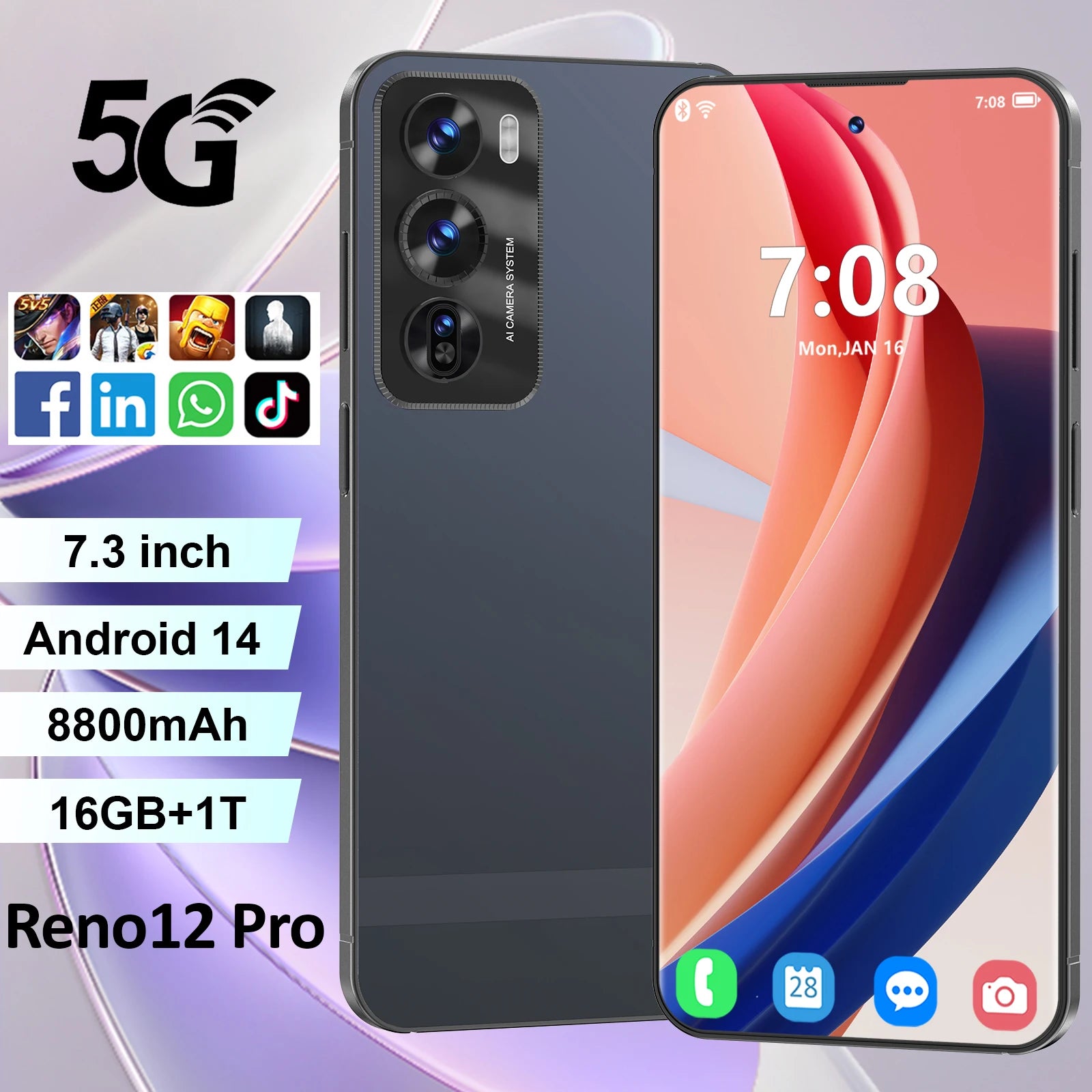 Teléfono móvil de 512GB 5G
