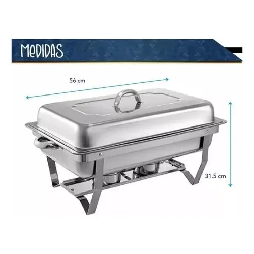 Shorbull - Recipiente para Buffet de Acero Inoxidable de 1/2 Tamaño