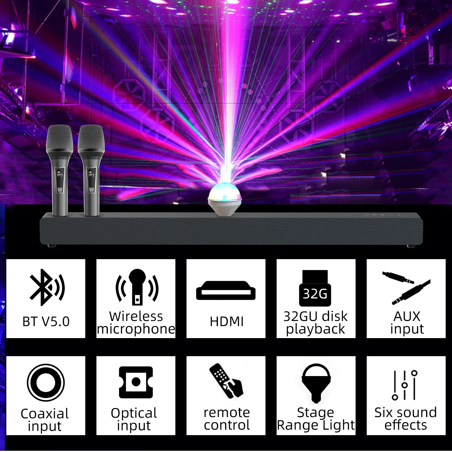Sistema de Barra de Sonido Inalámbrica