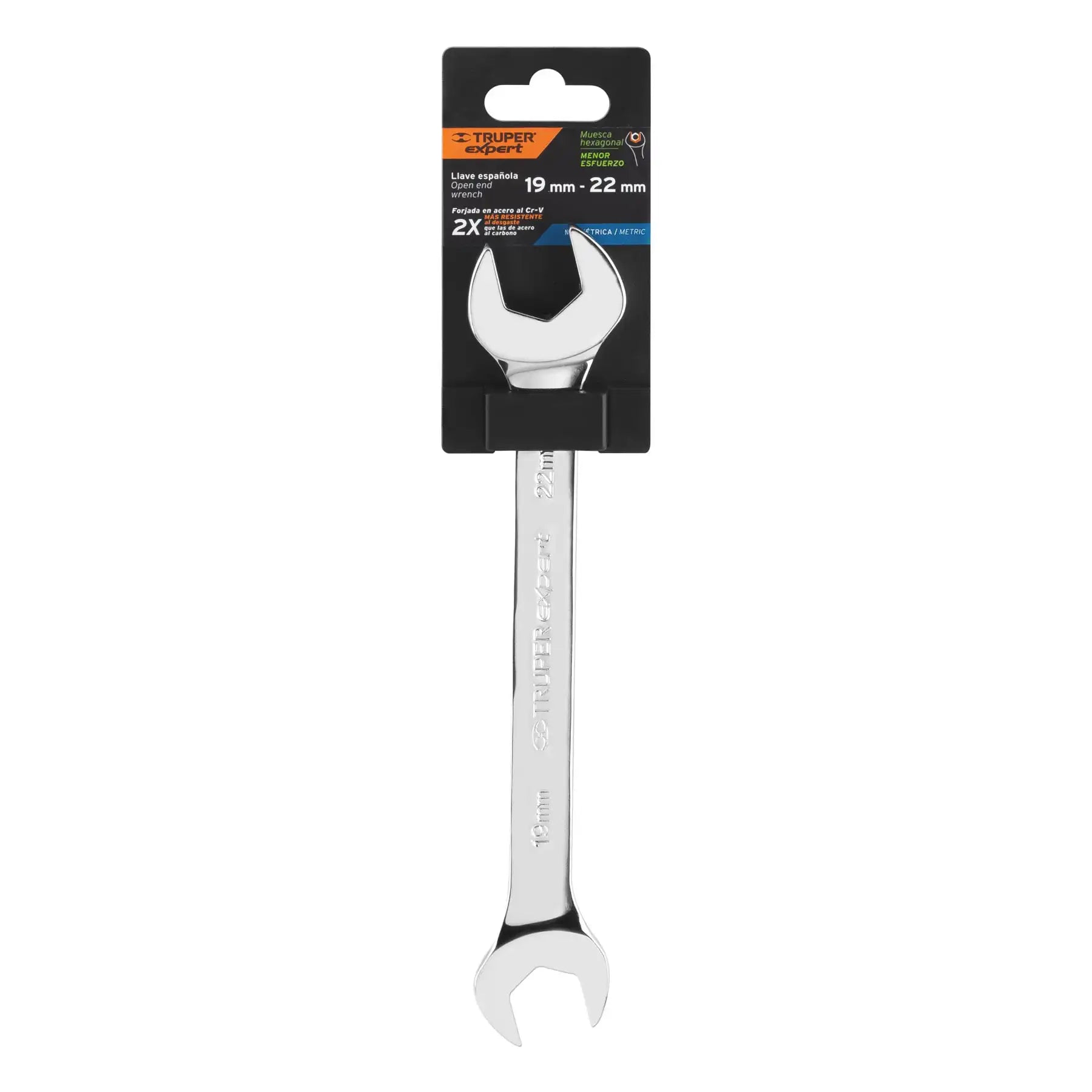Llave Inglesa de Boca Abierta Truper Expert LL-31922 19mm X 22mm X 242mm,