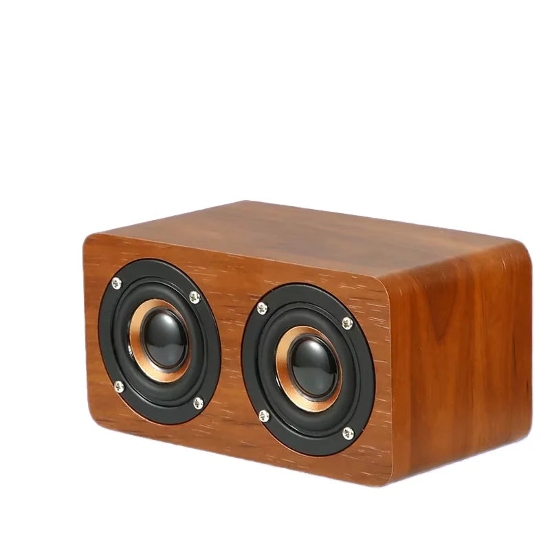 Altavoz Subwoofer Retro de Madera, Portátil, Mini
