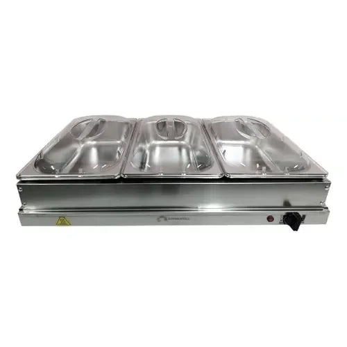 Calentador Eléctrico para Buffet Shorbull con 3 Insertos Multiusos