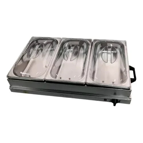Calentador Eléctrico para Buffet Shorbull con 3 Insertos Multiusos