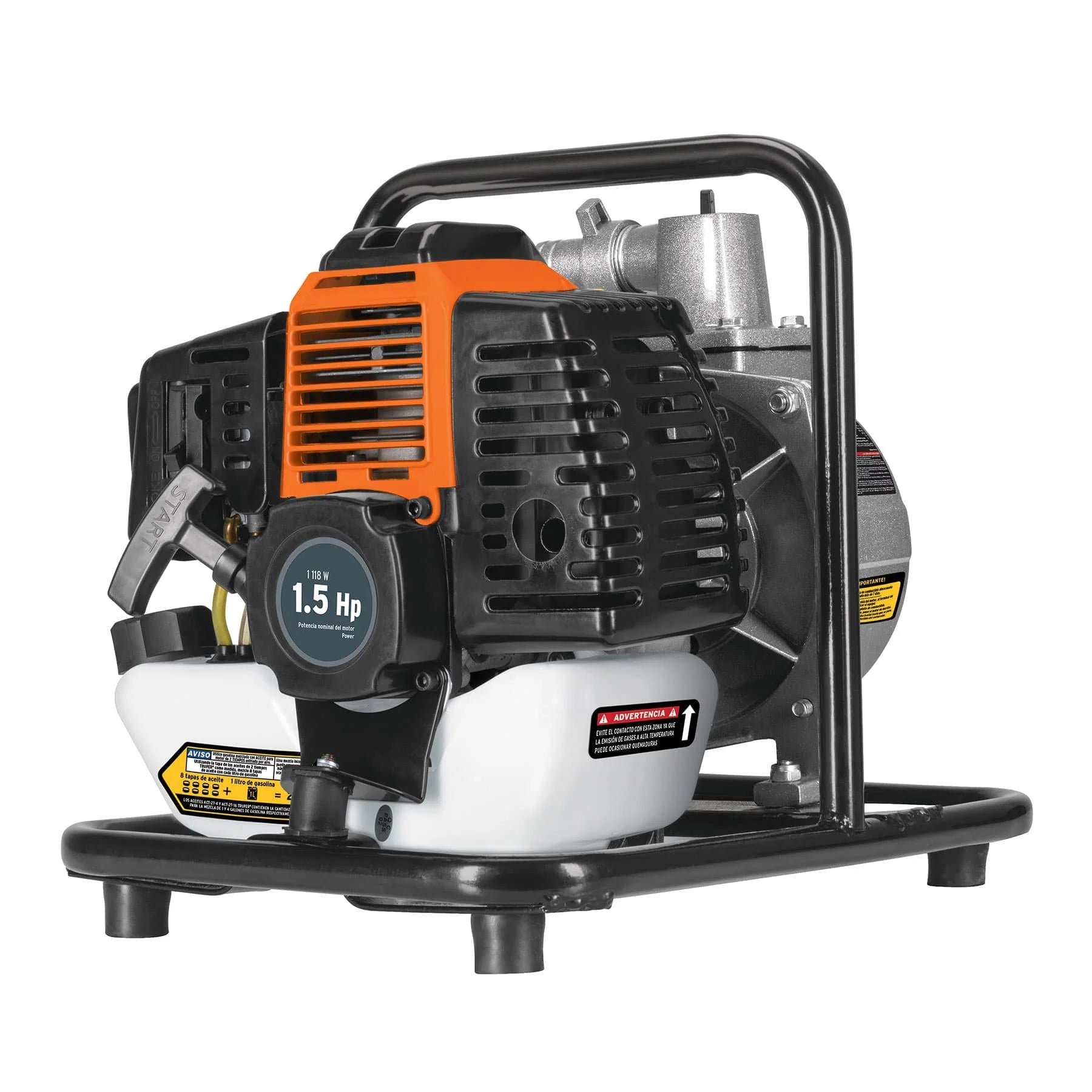 Bomba de Gasolina Autocebante Truper de 1' X 1', 1-1/2 HP, 2 Tiempos, para Equipos de Riego e Hidroponía
