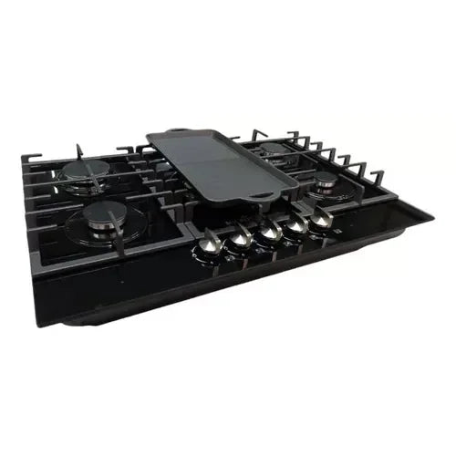 Plancha de Cocina Shorbull de 5 Quemadores con Vidrio Templado Incluida