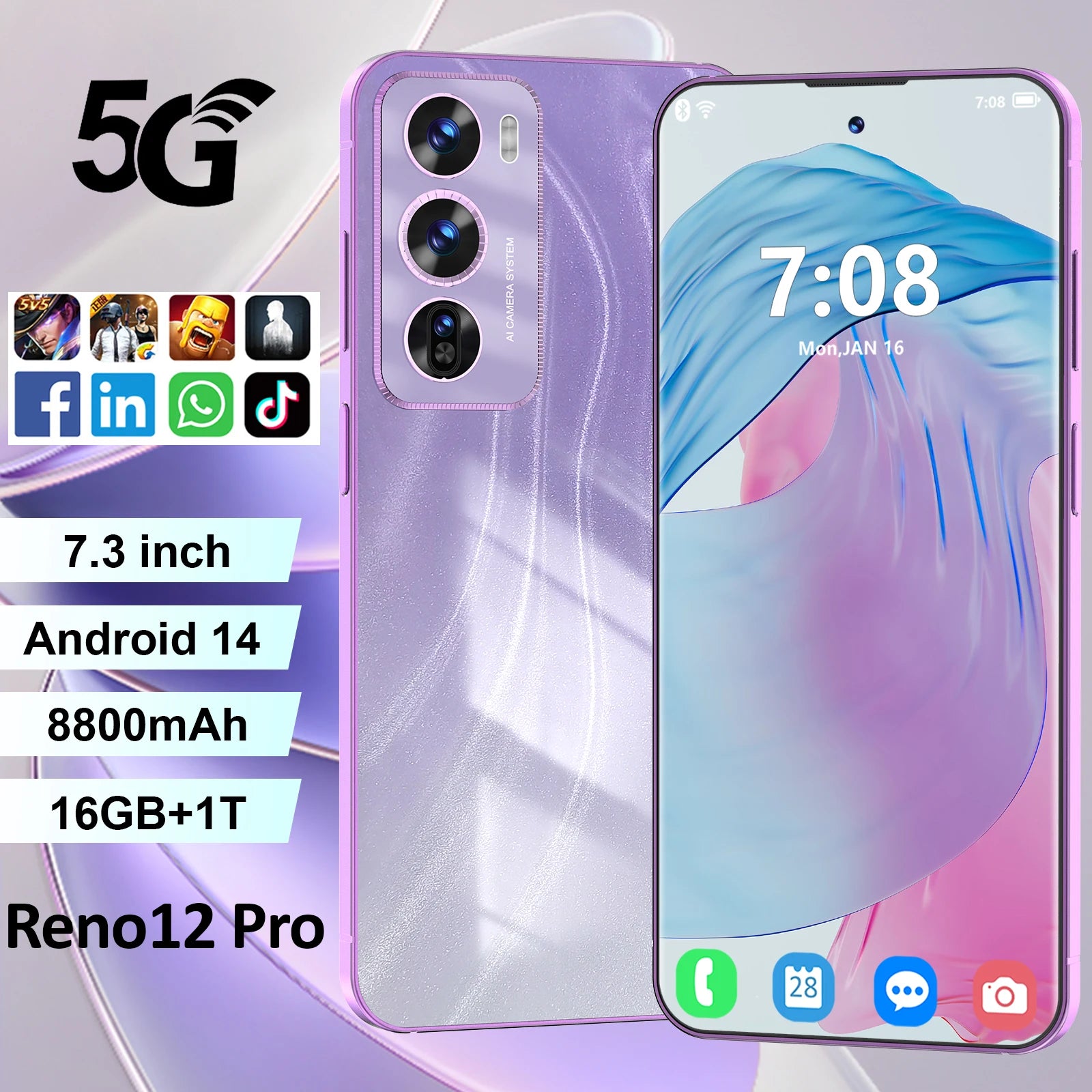 Teléfono móvil de 512GB 5G