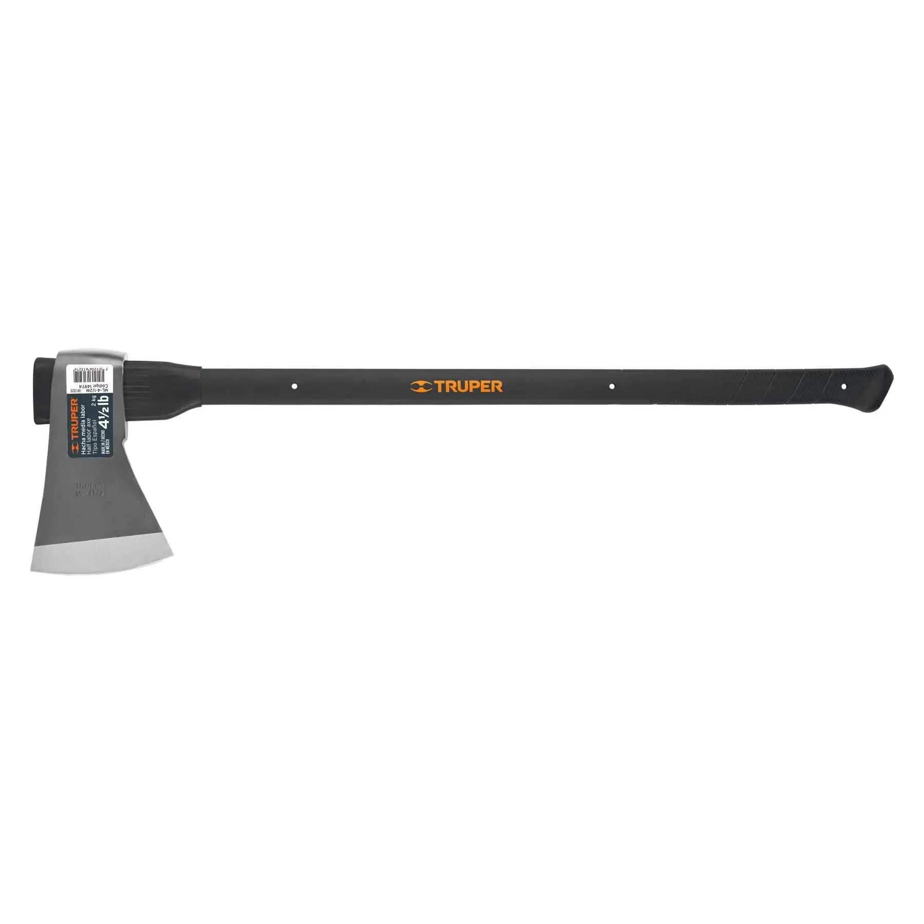 Truper-Hacha de acero de alto carbono, mango de plástico de 36 '