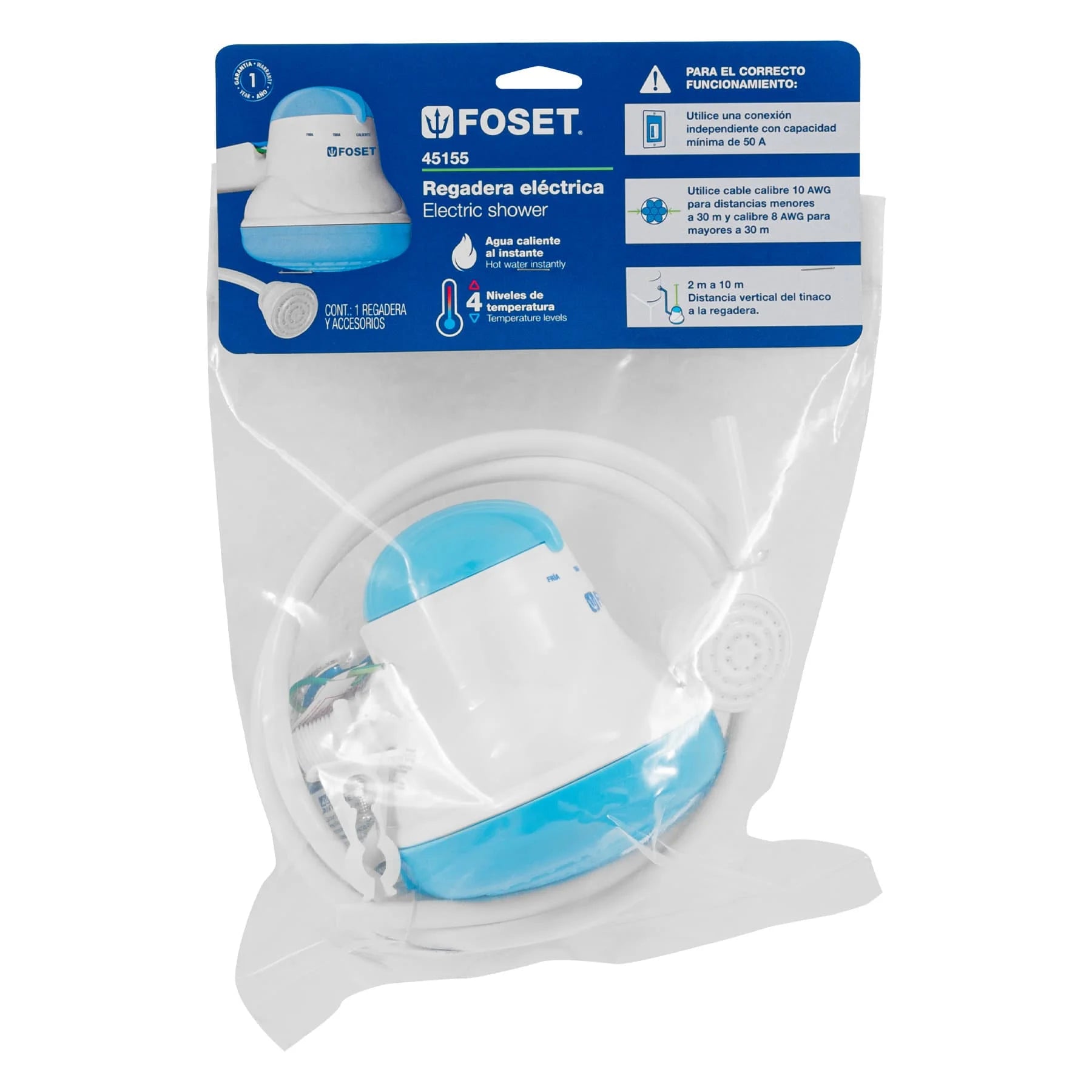 Calentador de Agua Eléctrico Instantáneo Foset REGEL-4A