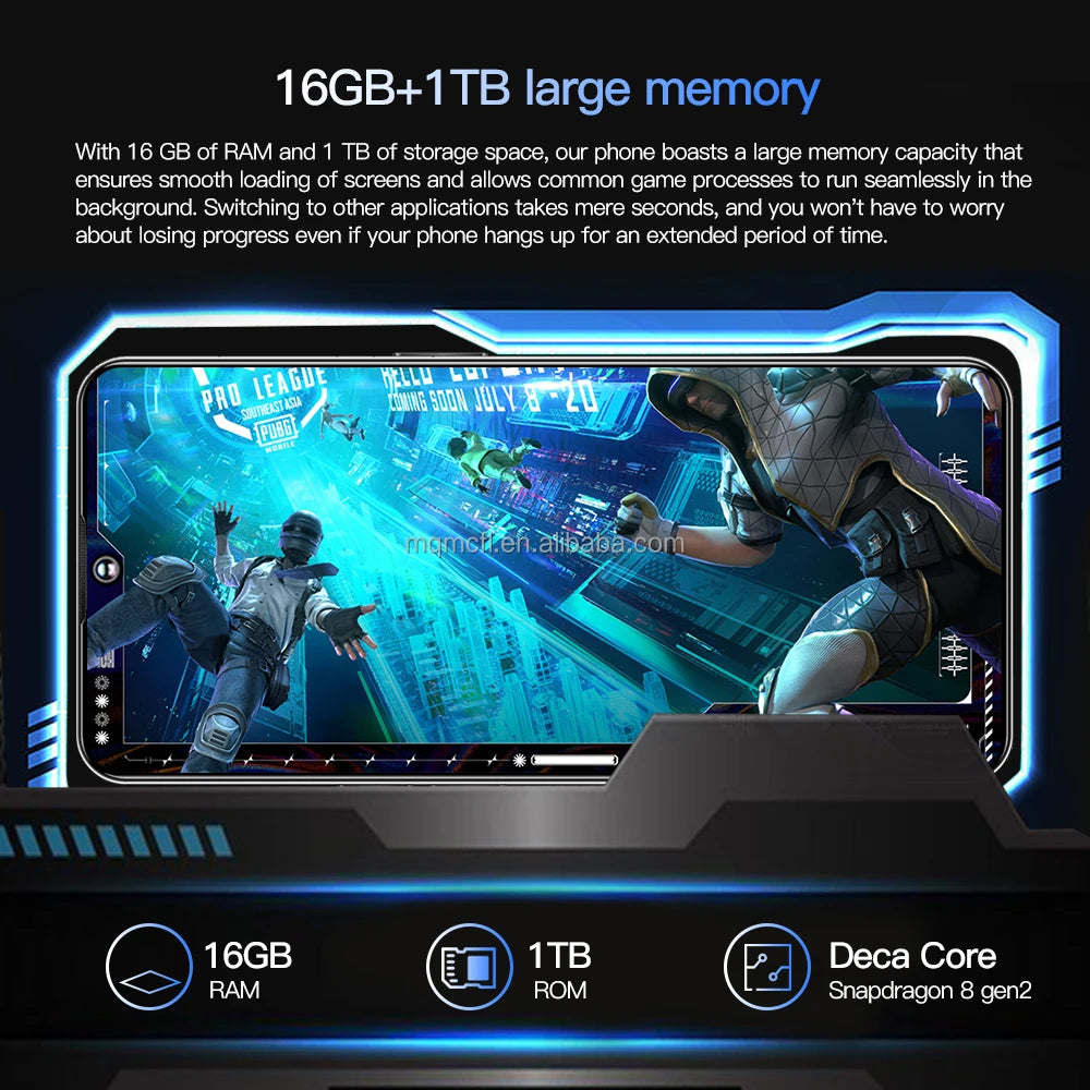 teléfono inteligente 7,3 pulgadas 108mp HD