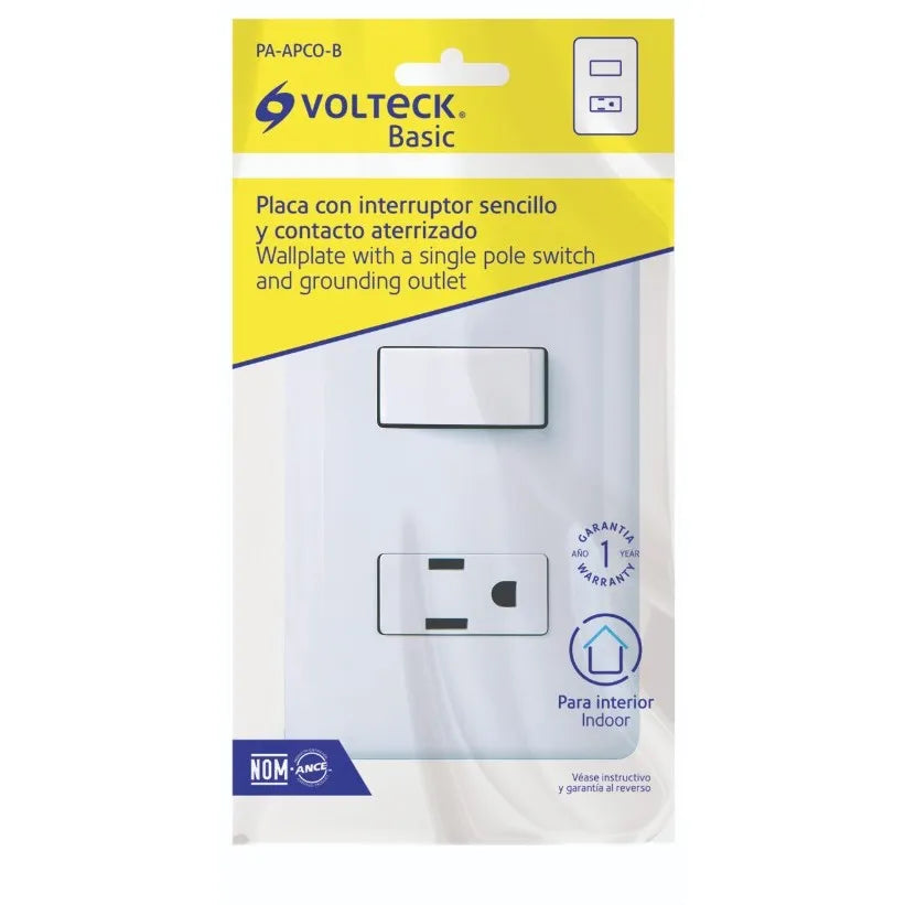 Placa de Montaje para Interruptor de Pared Volteck Basic
